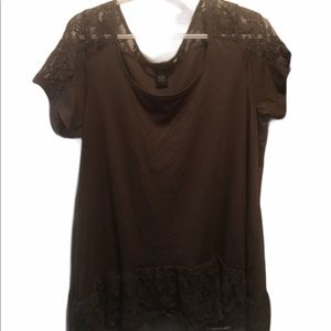 Torrid shirt with lace top and bottom NWOT